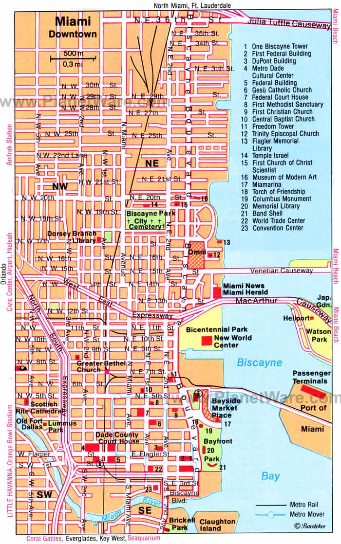 Mapa Downtown Miami